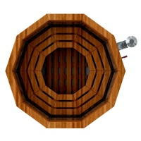 Банный чан 10 граней на подставке с печью